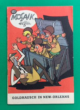 Original Mosaik Digedags Schwarzdruck schwarze Serie Nr. 177 Goldrausch in New Orleans August 1971