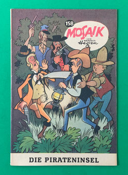 Original Mosaik der Digedags Nr. 158 Die Pirateninsel Januar 1970 Amerika-Serie exzellenter Zustand mit Abostempel