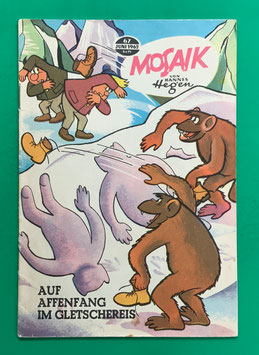 Original Mosaik Digedags Exportheft Nr. 67 Auf Affenfang im Gletschereis Juni 1962 Weltraum-Serie Evolutions-Kapitel
