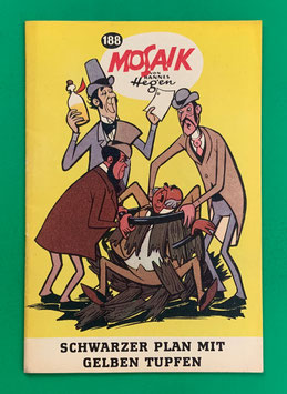 Original Mosaik Digedags Nr. 188 Schwarzer Plan mit gelben Tupfen Juli 1972 Amerika-Serie
