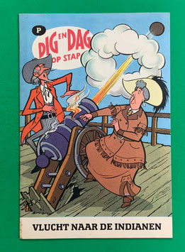 Original Mosaik Digedags Exportheft Holland holländisch Dig en Dag op stap Buchstabe P Nr. 167 Vlucht naar de indianen Oktober 1970 Amerika-Serie