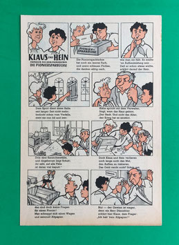 Original Mosaik Digedags Beilage Nr. 33 Die Pioniersparbüchse August 1959