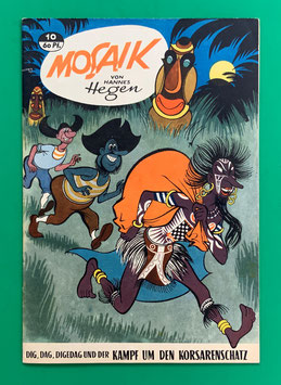 Original Mosaik Digedags Nr. 10 Kampf um den Korsarenschatz September 1957 Orient-Südsee-Serie