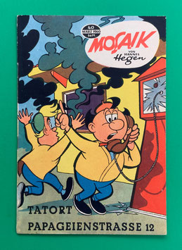 Original Mosaik der Digedags Nr. 40 Tatort Papageienstraße 12 März 1960 Weltraum-Serie