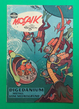 Original Mosaik Digedags Nr. 33 Digedanium - Metall vom Meeresgrund August 1959 Weltraum-Serie