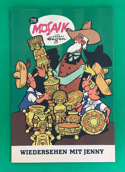 Original Mosaik der Digedags Nr. 211 Wiedersehen mit Jenny Juni 1974 Amerika-Serie