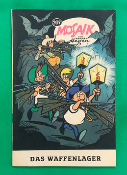 Original Mosaik der Digedags Nr. 207 Das Waffenlager Februar 1974 Amerika-Serie