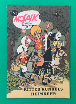 Original Mosaik der Digedags Nr. 145 Ritter Runkels Heimkehr Dezember 1968 Runkel-Serie exzellenter Zustand mit Abostempel