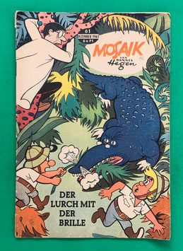 Original Mosaik der Digedags Nr. 61 Der Lurch mit der Brille Dezember 1961 Weltraum-Serie