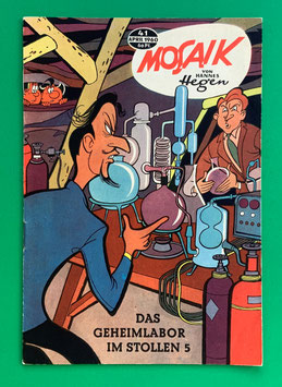 Original Mosaik Digedags Exportheft Nr. 41 Das Geheimlabor im Stollen 5 April 1960 Weltraum-Serie Detektiv-Kapitel