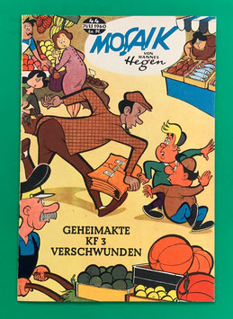 Original Mosaik Digedags Nr. 44 Geheimakte KF 3 verschwunden Juli 1960 Weltraum-Serie