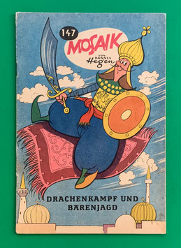 Original Mosaik Digedags Exportheft Nr. 147 Drachenkampf und Bärenjagd Februar 1969 Runkel-Serie Rings um den Rübenstein