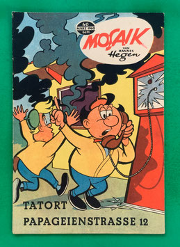 Original Mosaik der Digedags Nr. 40 Tatort Papageienstraße 12 März 1960 Weltraum-Serie