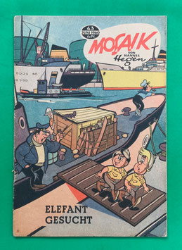Original Mosaik der Digedags Nr. 43 Elefant gesucht Juni 1960 Weltraum-Serie
