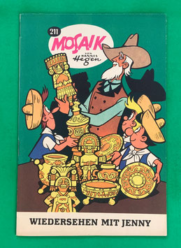 Original Mosaik der Digedags Nr. 211 Wiedersehen mit Jenny Juni 1974 Amerika-Serie