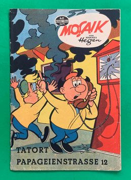 Original Mosaik der Digedags Nr. 40 Tatort Papageienstraße 12 März 1960 Weltraum-Serie