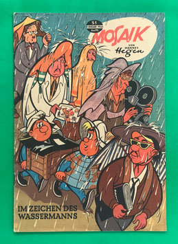 Original Mosaik der Digedags Nr. 51 Im Zeichen des Wassermanns Februar 1961 Weltraum-Serie