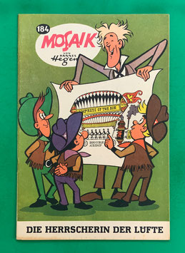 Original Mosaik der Digedags Nr. 184 Die Herrscherin der Lüfte März 1972 Amerika-Serie