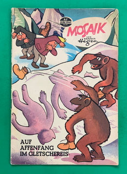 Original Mosaik der Digedags Nr. 67 Auf Affenfang im Gletschereis Juni 1962 Weltraum-Serie