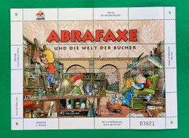 Mosaik Abrafaxe Briefmarkenblock Abrafaxe und die Welt der Bücher PIN AG