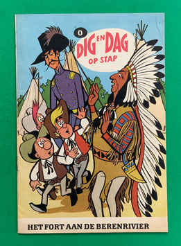 Original Mosaik Digedags Exportheft Holland holländisch Dig en Dag op stap Buchstabe O Nr. 166 Het fort aan de Berenrivier September 1970 Amerika-Serie