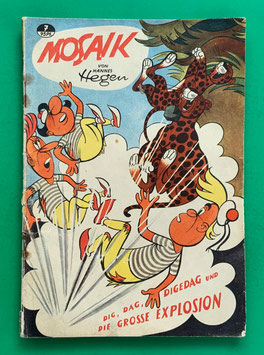 Original Mosaik der Digedags Nr. 7 Die große Explosion Juni 1957 Orient-Südsee-Serie