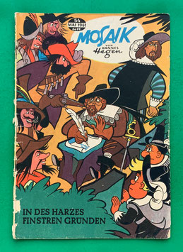 Original Mosaik der Digedags Nr. 54 In des Harzes finstren Gründen Mai 1961 Erfinder-Serie