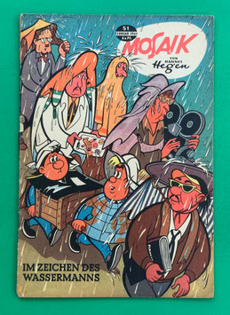 Original Mosaik der Digedags Nr. 51 Im Zeichen des Wassermanns Februar 1961 Weltraum-Serie