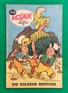 Original Mosaik der Digedags Nr. 140 Die goldene Rüstung Juli 1968 Runkel-Serie