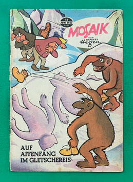 Original Mosaik der Digedags Nr. 67 Auf Affenfang im Gletschereis Juni 1962 Weltraum-Serie