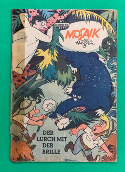 Original Mosaik der Digedags Nr. 61 Der Lurch mit der Brille Dezember 1961 Weltraum-Serie