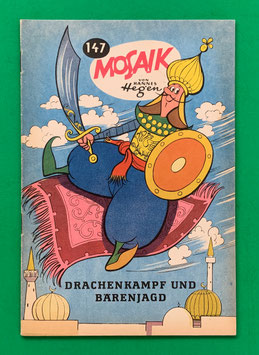 Original Mosaik Digedags Exportheft Nr. 147 Drachenkampf und Bärenjagd Februar 1969 Runkel-Serie Rings um den Rübenstein