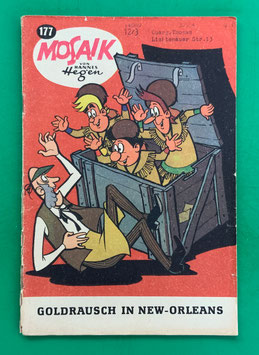 Original Mosaik der Digedags Nr. 177 Goldrausch in New Orleans August 1971 Amerika-Serie original & vollständig