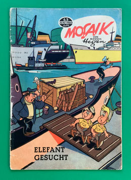 Original Mosaik Digedags Exportheft Nr. 43 Elefant gesucht Juni 1960 Weltraum-Serie Detektiv-Kapitel