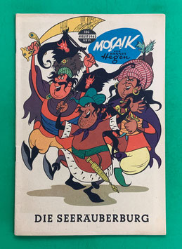 Original Mosaik der Digedags Nr. 105 Die Seeräuberburg August 1965 Runkel-Serie exzellenter Zustand mit Abostempel