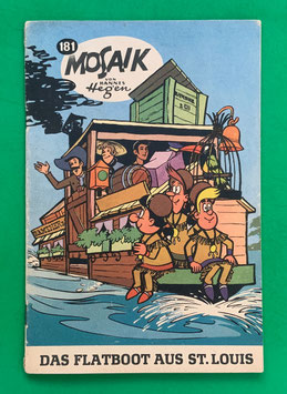 Original Mosaik Digedags Schwarzdruck schwarze Serie Nr. 181 Das Flatboot aus St. Louis Dezember 1971