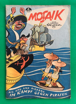 Original Mosaik der Digedags Nr. 4 Im Kampf gegen Piraten September 1956 Orient-Südsee-Serie