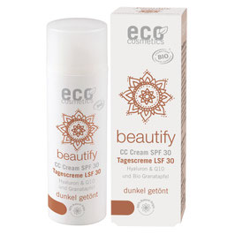 Eco Cosmetics CC Creme getönt dunkel 50 ml