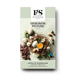 Frucht und Sinne Gefüllte Schokolade "Eierlikör Pistazie" 80 g