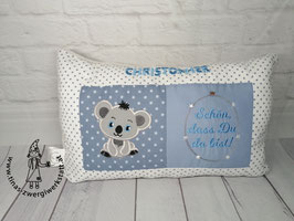 Polster mit Koala-Motiv und liebevollem Spruch – personalisiert mit Wunschnamen