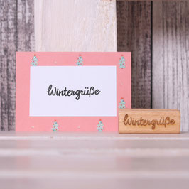 Stempel "Wintergrüße" 1,5x4cm