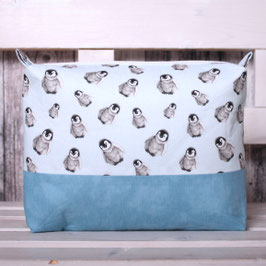 Waschtasche "Pinguine" hellblau