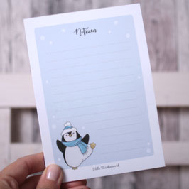 Notizblock Winterpinguin A6