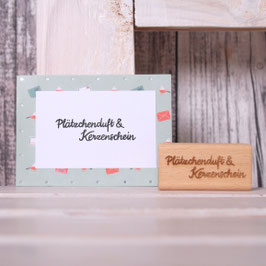 Stempel "Plätzchenduft & Kerzenschein" 2,5x5cm