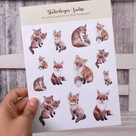 Stickerbogen Füchse A5