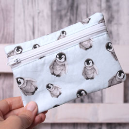kleine Reißverschlusstasche Pinguine