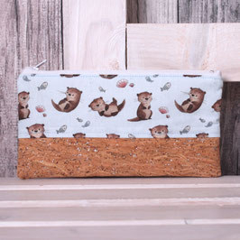 flache Stiftetasche Otter mit Kork
