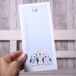 Ta-Da-Liste Winterpinguin-Trio