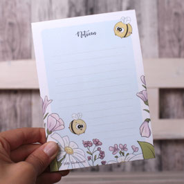 Notizblock Bienen & Blumenwiese A6