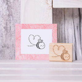 Stempel Herzbiene 3x4cm